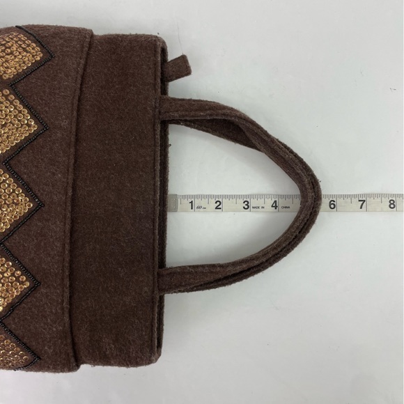 Brown‎ Sequins Felt Mini Tote - Picture 16 of 16